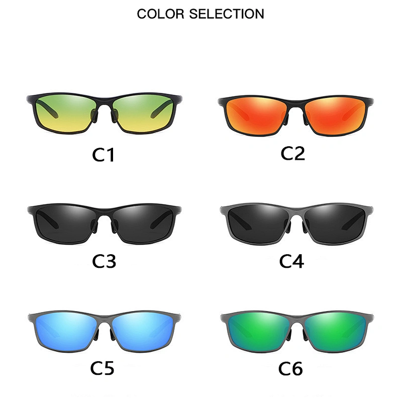 2021 newest aluminum magnesium sport square sunglasses polarized women men eyewear shade sun glasses wholesale custom goggles