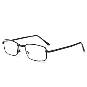 Square metal foldable multifocal trendy retro designer optics reading glasses men women wholesale reader glasses frame