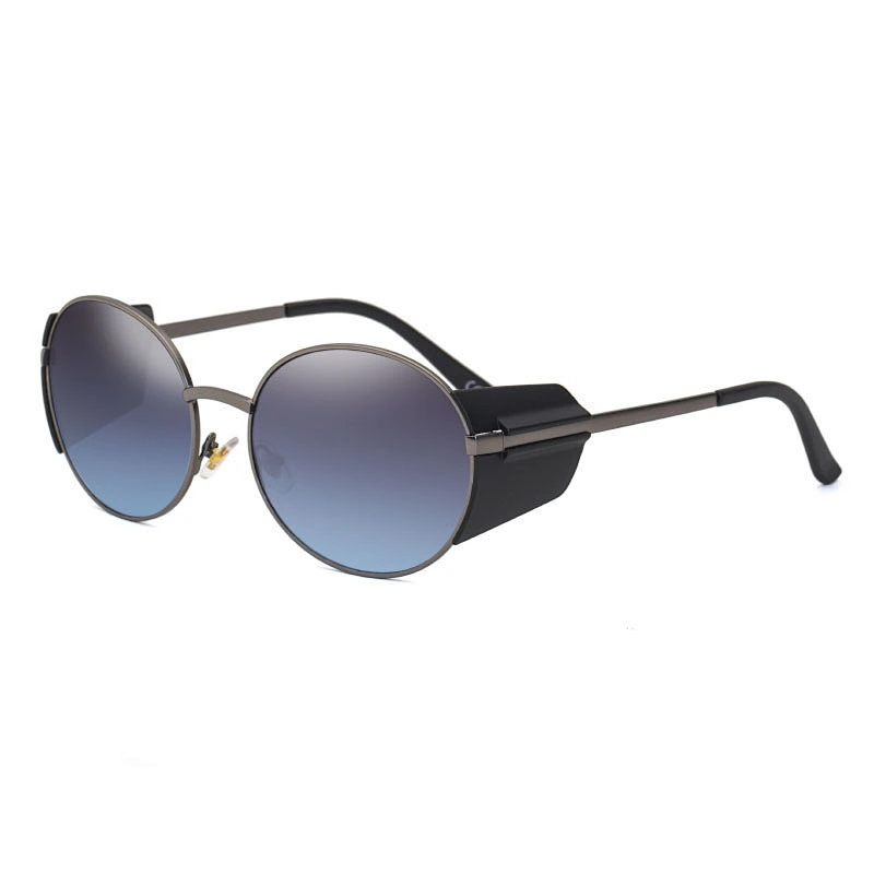 2021 newest fashion round frame punk windproof sunglasses women men eyewear shade vintage sun glasses wholesale custom goggles