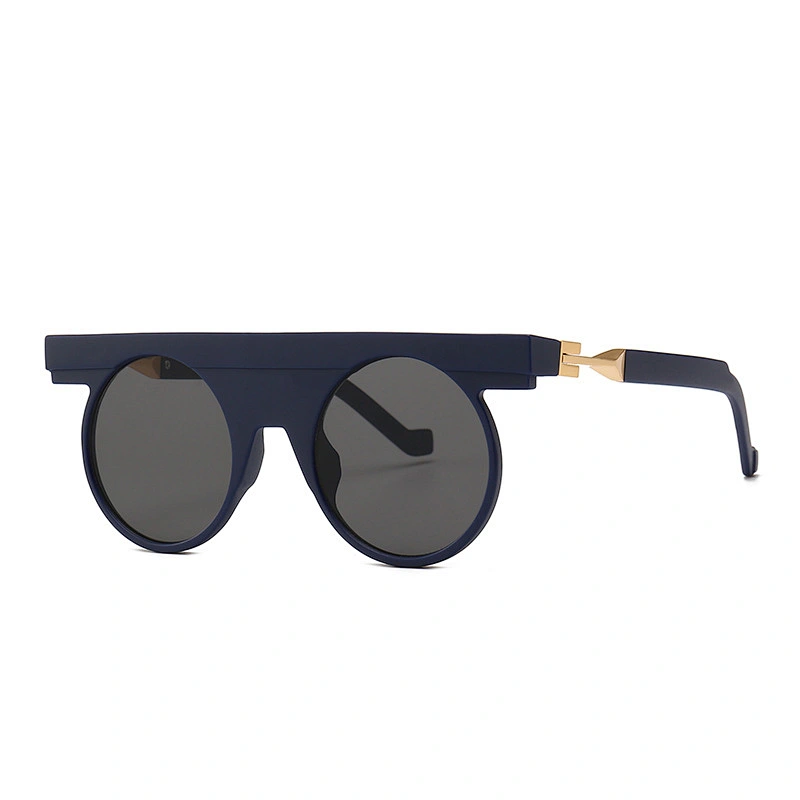 Fashionable sunglasses hot style concept round flat polarized sunglasses trend frosted custom sunglasses