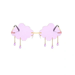 2021 fashion newest cloud shape tears pendant sunglasses women men eyewear shade vintage sun glasses wholesale custom goggles