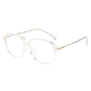 New TR90 flat light anti-blue light metal color optical frame couple style square fashion glasses high quality optical frames