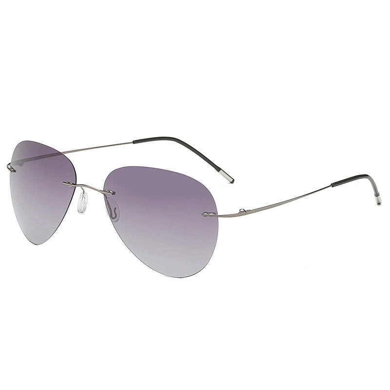 2021 newest fashion rimless foldable oval sunglasses polarized women men eyewear shade sun glasses wholesale custom goggles