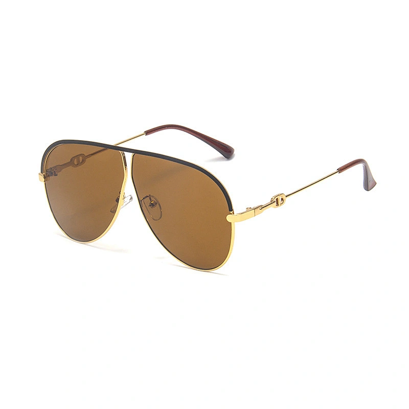 2021 newest fashion oval metal frame celebrity sunglasses women men eyewear shade vintage sun glasses wholesale custom goggles