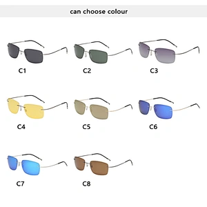 2021 newest fashion anti UV square titanium sunglasses polarized women men eyewear shade sun glasses wholesale custom goggles