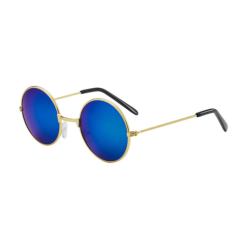 Retro round frame colorful vintage fashion kids boy trendy sunglasses girls 2021 manufacture for custom UV sun glasses