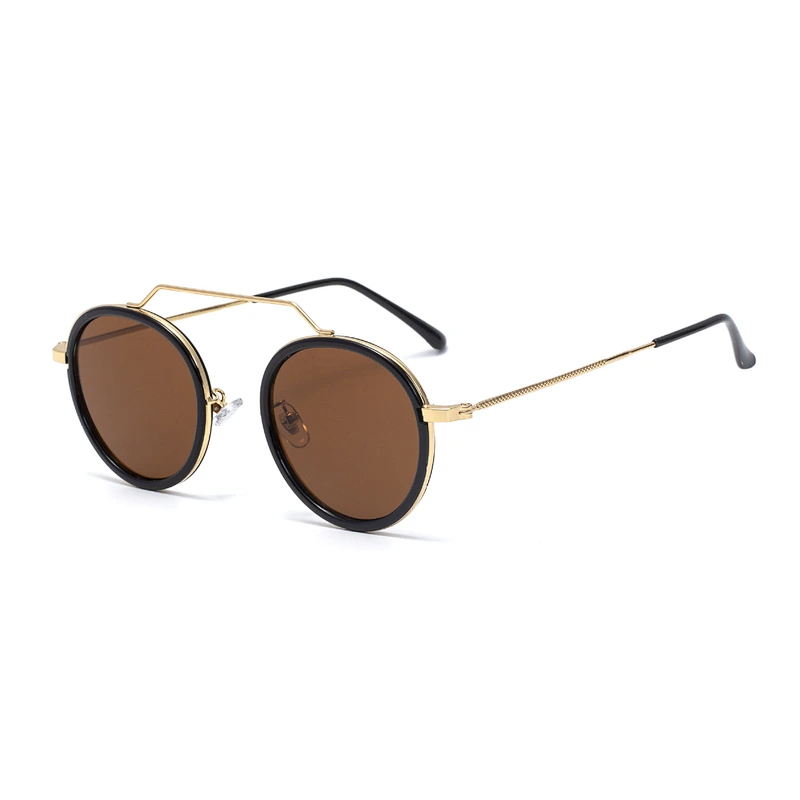 2021 newest fashion round metal frame trendy sunglasses women men eyewear shade vintage sun glasses wholesale custom goggles