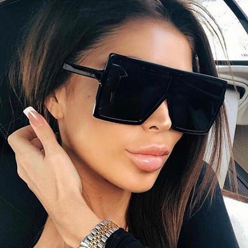 2021 newest fashion square big frame metal hinge sunglasses women men eyewear shade vintage sun glasses wholesale custom goggles