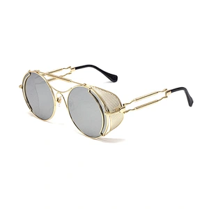 2021 newest fashion round frame spring legs punk sunglasses women men eyewear shade vintage sun glasses wholesale custom goggles