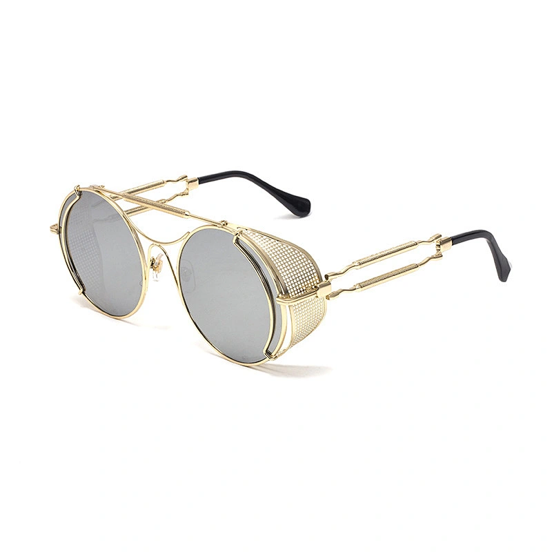 2021 newest fashion round frame spring legs punk sunglasses women men eyewear shade vintage sun glasses wholesale custom goggles