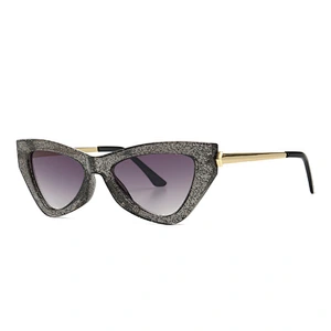 Luxury sunglasses spring and summer posters catwalk butterfly style trendy modern retro narrow sunglasses women river