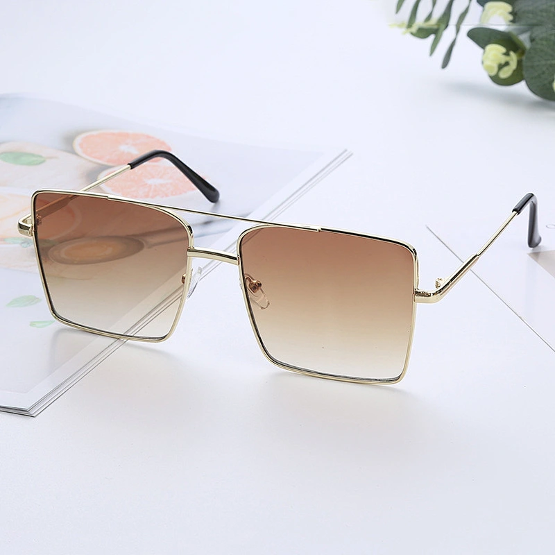 Anti-UV 2021 newest trendy blue light block metal square sunglasses women men eyewear shade sun glasses wholesale custom goggles