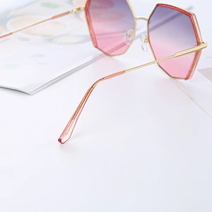 2021 newest fashion rimless diamond trim polygon sunglasses women men eyewear shade vintage sun glasses wholesale custom goggles