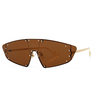 Modern Retro One-Piece Cat Eye Sunglasses wholesale Jump Di Sunglasses edc Electronic Syllable Cool women Sunglasses