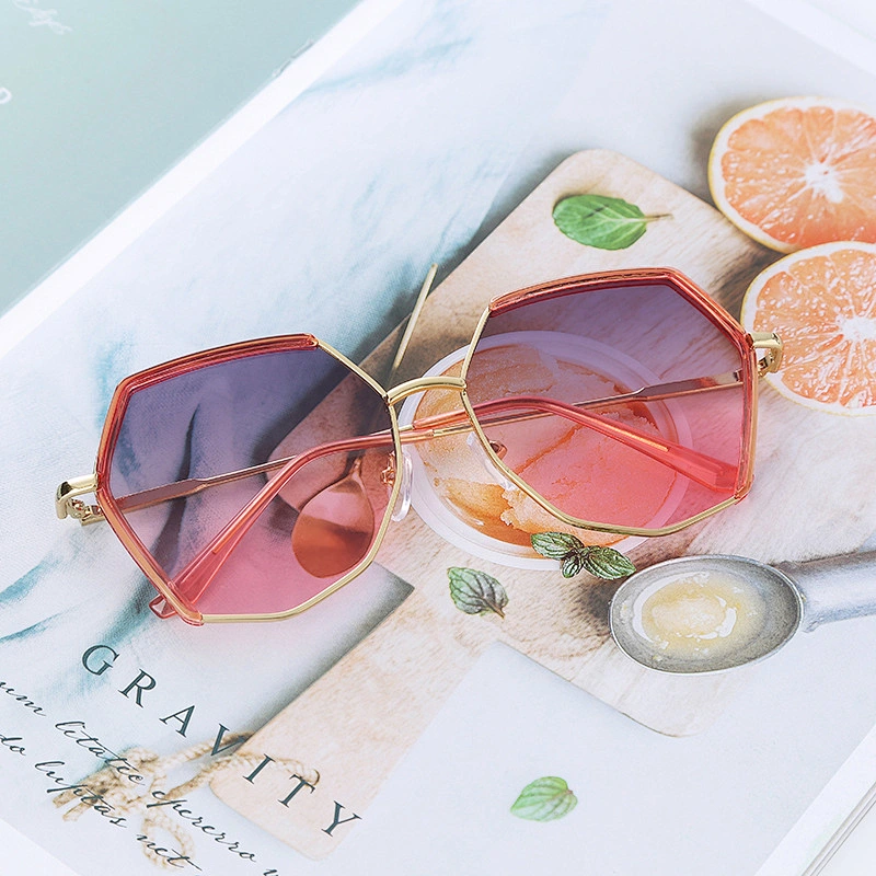 2021 newest fashion rimless diamond trim polygon sunglasses women men eyewear shade vintage sun glasses wholesale custom goggles