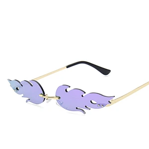 2021 Fashion newest women men trend flame shape colorful  lens mercury shade custom wholesale polarized river uv400 sun glasses