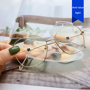 Four-leaf metal polygon Irregular myopia glasses optical frame river wholesale women eyewear men eyeglasses design eye glasses