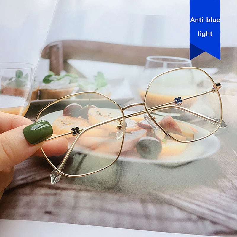 Four-leaf metal polygon Irregular myopia glasses optical frame river wholesale women eyewear men eyeglasses design eye glasses