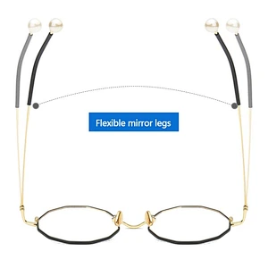 Polygon pearl metal vintage computer optical frames river wholesale women eyewear men eyeglasses black frame design eye glasses