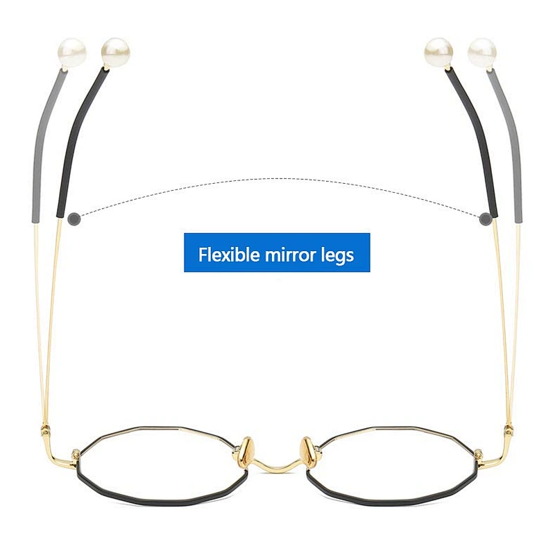 Polygon pearl metal vintage computer optical frames river wholesale women eyewear men eyeglasses black frame design eye glasses
