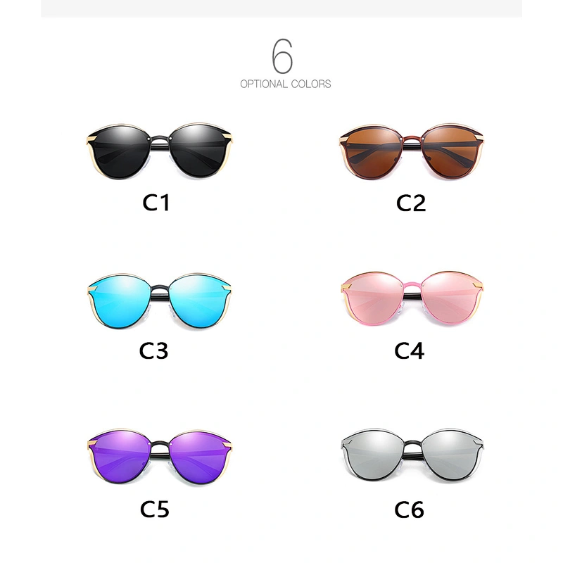 2021 fashion newest metal cat eye sunglasses polarized women men eyewear shade vintage sun glasses wholesale custom goggles