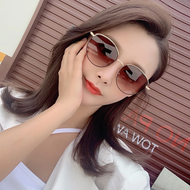 2021 newest fashion round frame trendy celebrity sunglasses women men eyewear shade vintage sun glasses wholesale custom goggles