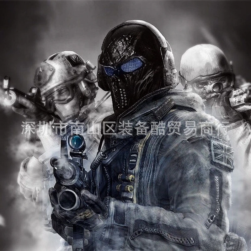 full face shiled skull protective face shield mask men and women cycling army fans real CS equipment Christmas mas