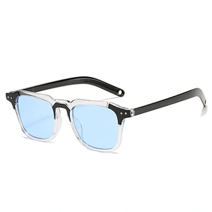 2021 newest fashion square transparent polygon sunglasses women men eyewear shade vintage sun glasses wholesale custom goggles