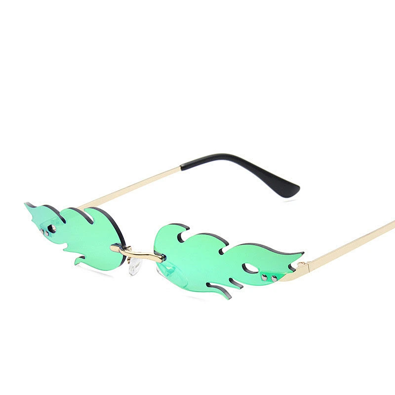 2021 Fashion newest women men trend flame shape colorful  lens mercury shade custom wholesale polarized river uv400 sun glasses