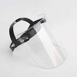 Head-mounted   Semi-closed   Shockproof Splash proof Plexiglass protective face shield facemask