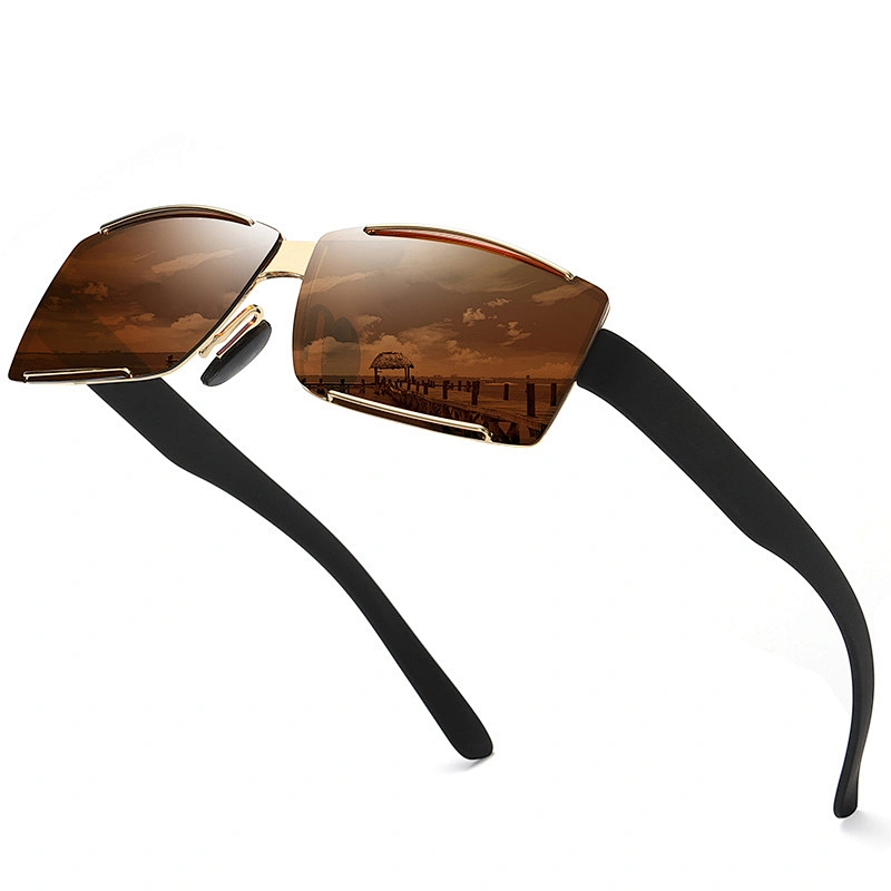 2021 newest fashion square rimless driving sunglasses polarized women men eyewear shade sun glasses wholesale custom goggles