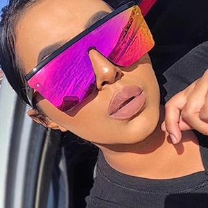 2021 newest fashion big siamese frame trendy sunglasses women men eyewear shade vintage sun glasses wholesale custom goggles