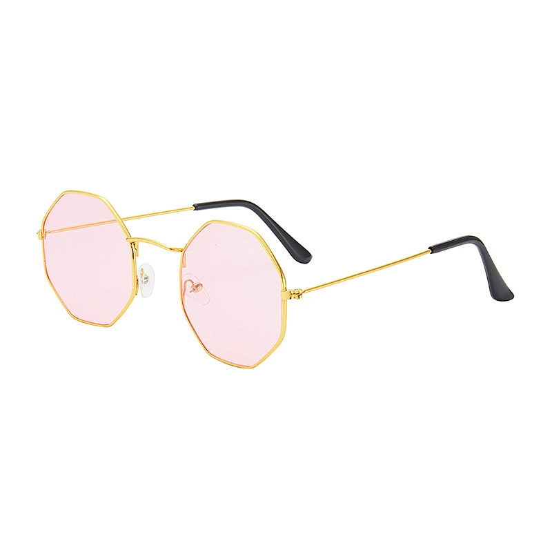 2021 newest fashion trendy metal frame polygon sunglasses women men eyewear shade vintage sun glasses wholesale custom goggles