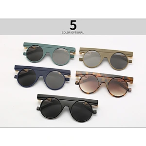 Fashionable sunglasses hot style concept round flat polarized sunglasses trend frosted custom sunglasses