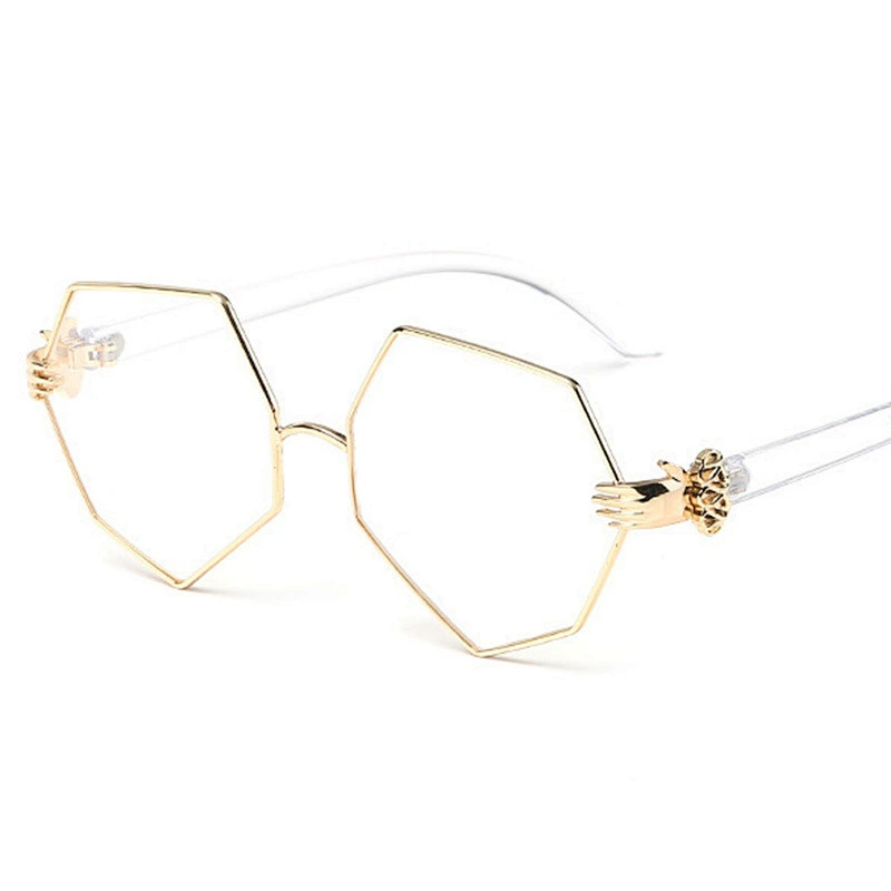 Polygon metal pearl nose pad optical frames river wholesale women eyewear men eyeglasses black frame design eye glasses
