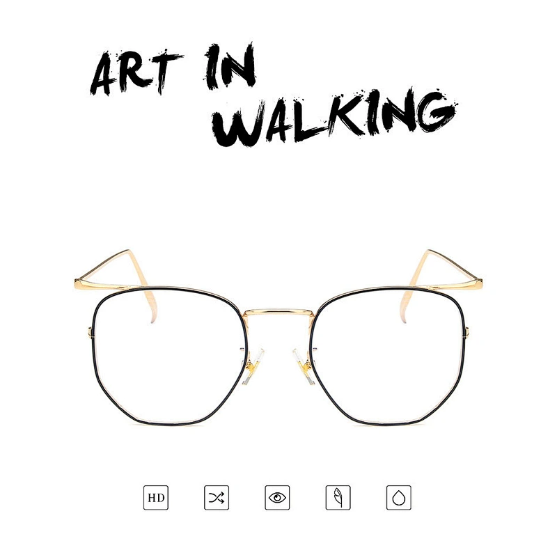 Anti UV retro metal polygon Irregular glasses optical frame river wholesale women eyewear men eyeglasses design eye glasses