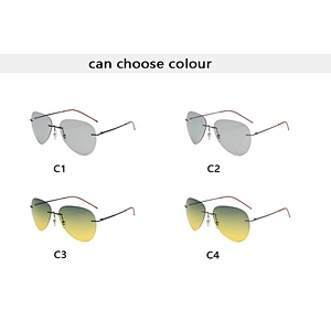 2021 newest fashion titanium photochromic sunglasses polarized women men eyewear shade sun glasses wholesale custom goggles