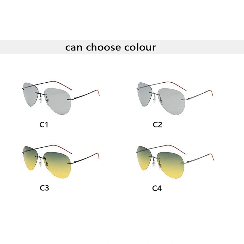 2021 newest fashion titanium photochromic sunglasses polarized women men eyewear shade sun glasses wholesale custom goggles