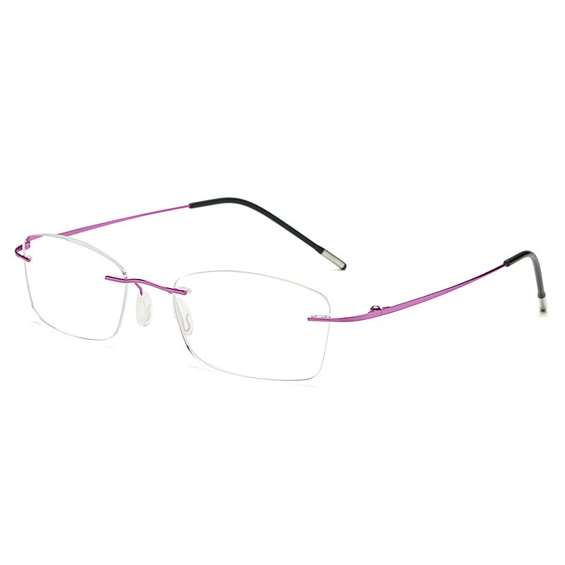 Anti blue light HD titanium light rimless trendy retro designer optics reading glasses men women wholesale reader glasses frame