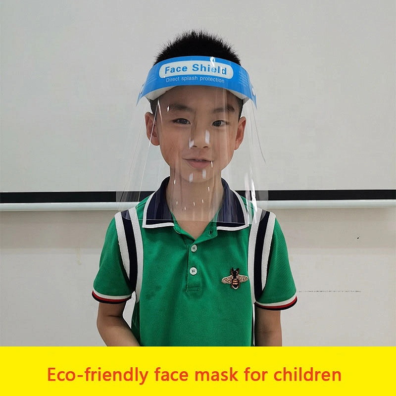Cute Preschooler Child Wearing FaceShield Disposable kid Face Shield Wholesale Safety children Face Shield