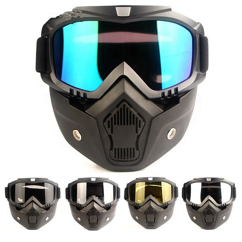 Windproof sand Motorcycle face shield mask Off-road riding helmet Ski goggles