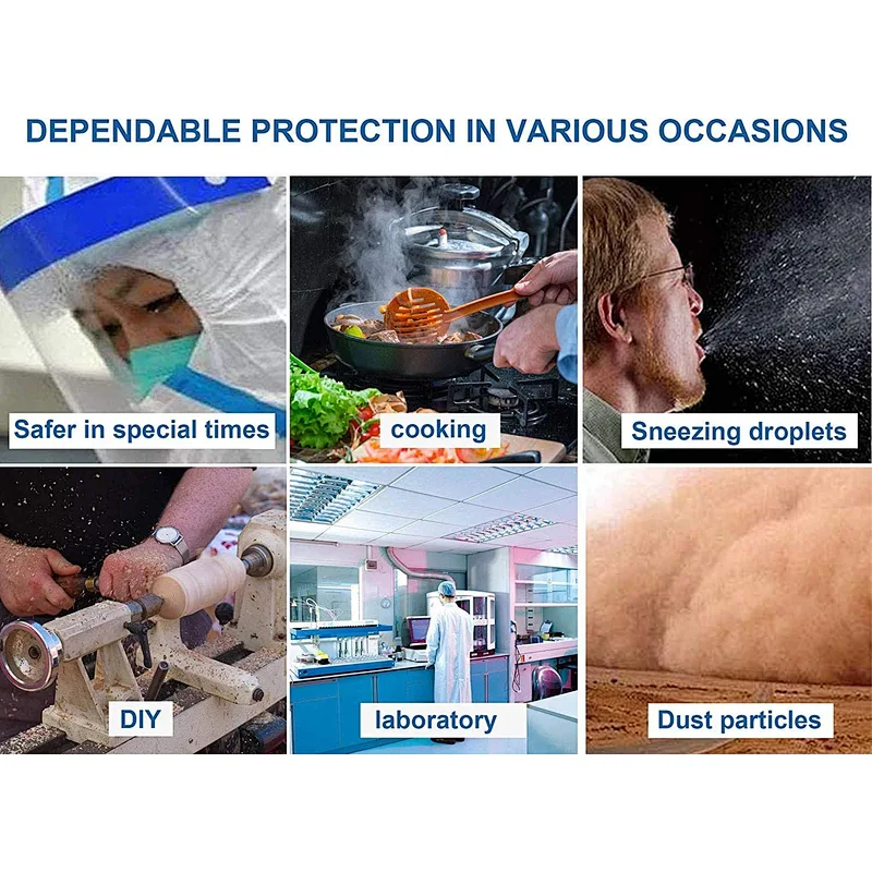 safety pet plastic protective transparent clear full foam faceshield face shield mask visor with sponge stick for philippines