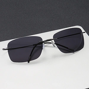 2021 newest fashion anti UV square titanium sunglasses polarized women men eyewear shade sun glasses wholesale custom goggles