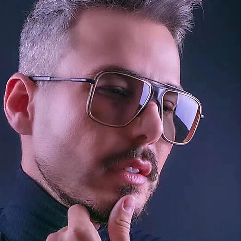 2021 newest fashion metal square frame thick nose sunglasses women men eyewear shade vintage sun glasses wholesale custom goggle
