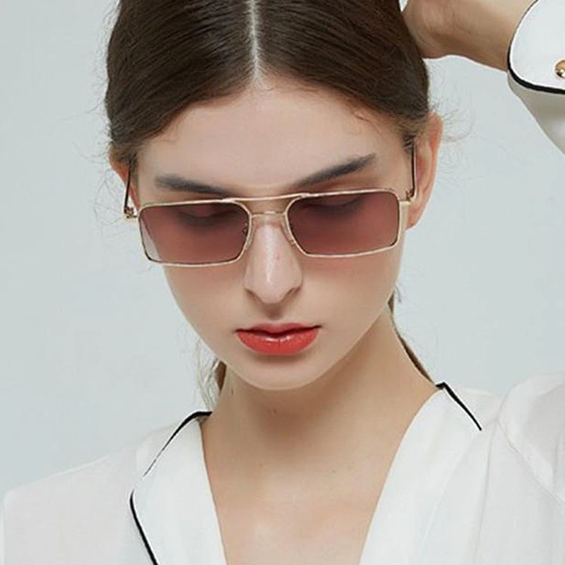 2021 newest metal square frame trendy retro sunglasses women men eyewear shade vintage sun glasses wholesale custom goggles
