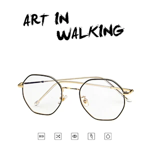 Metal polygon Irregular myopia retro glasses optical frame river wholesale women eyewear men eyeglasses design eye glasses
