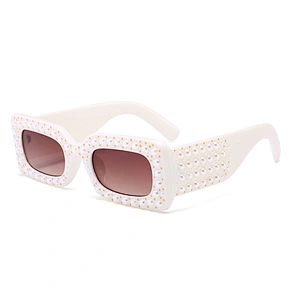 Foreign trade cross-border hot style sunglasses diamond sunglasses women street shooting square sunglasses