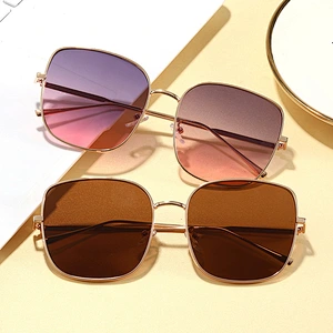 2021 newest fashion metal celebrity trendy black frame sunglasses women men eyewear shade sun glasses wholesale custom goggles