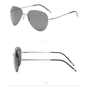 2021 newest fashion rimless foldable oval sunglasses polarized women men eyewear shade sun glasses wholesale custom goggles