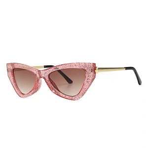 Luxury sunglasses spring and summer posters catwalk butterfly style trendy modern retro narrow sunglasses women river